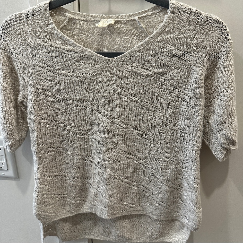 Eileen Fisher Soft Cream Knit Top